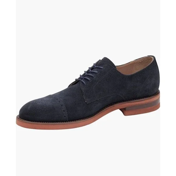 New Johnston & Murphy Collection Ashford Suede Leather Oxford Shoes men Sz 8.5